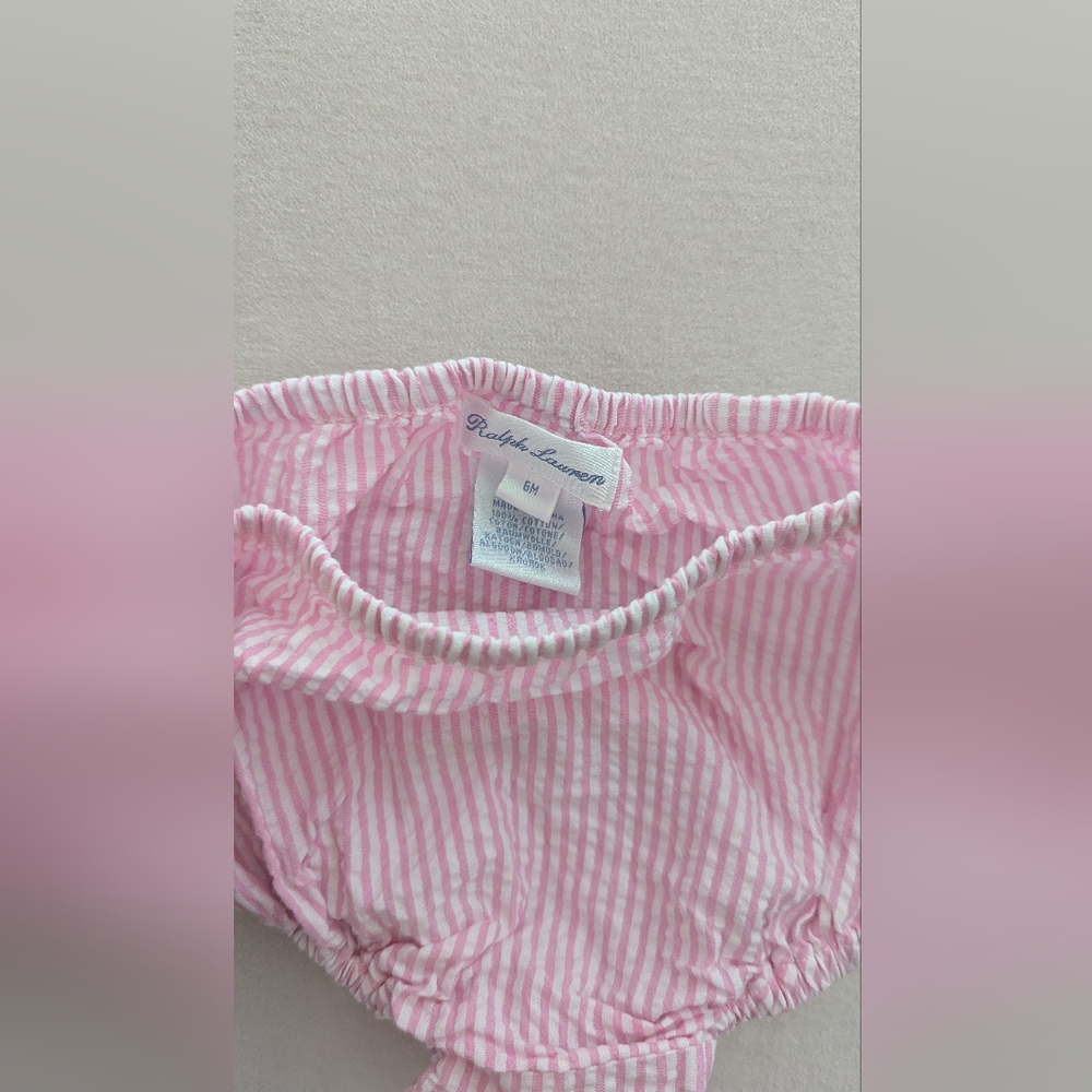 Ralph Lauren | Pink White Striped Special Occasion Summer Dress 6m EUC - Picture 6 of 7